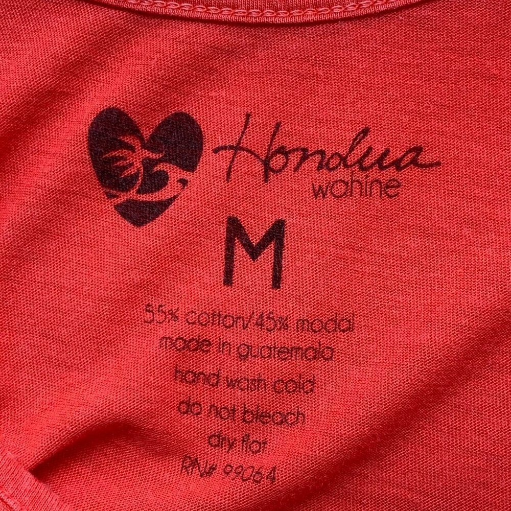 🎉Hondua Wahine Burnt Orange Honolulu Hawaii Tank - Picture 4 of 4